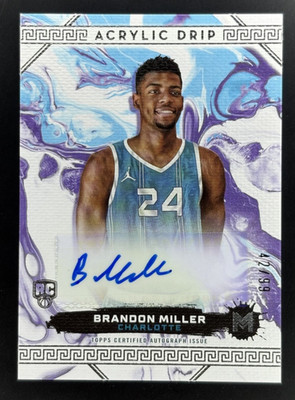 2023-24 Topps Motif Brandon Miller Rookie Acrylic Drip Auto /99 #ADA-BM (RC, AU)