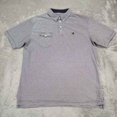 Southern Proper Polo Shirt Mens XL Stripe Preppy Pocket Dog Embroidery Casual Go