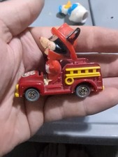1970's VTG Walt Disney Tomy Diecast Mickey Firefighter Truck Mickey Car
