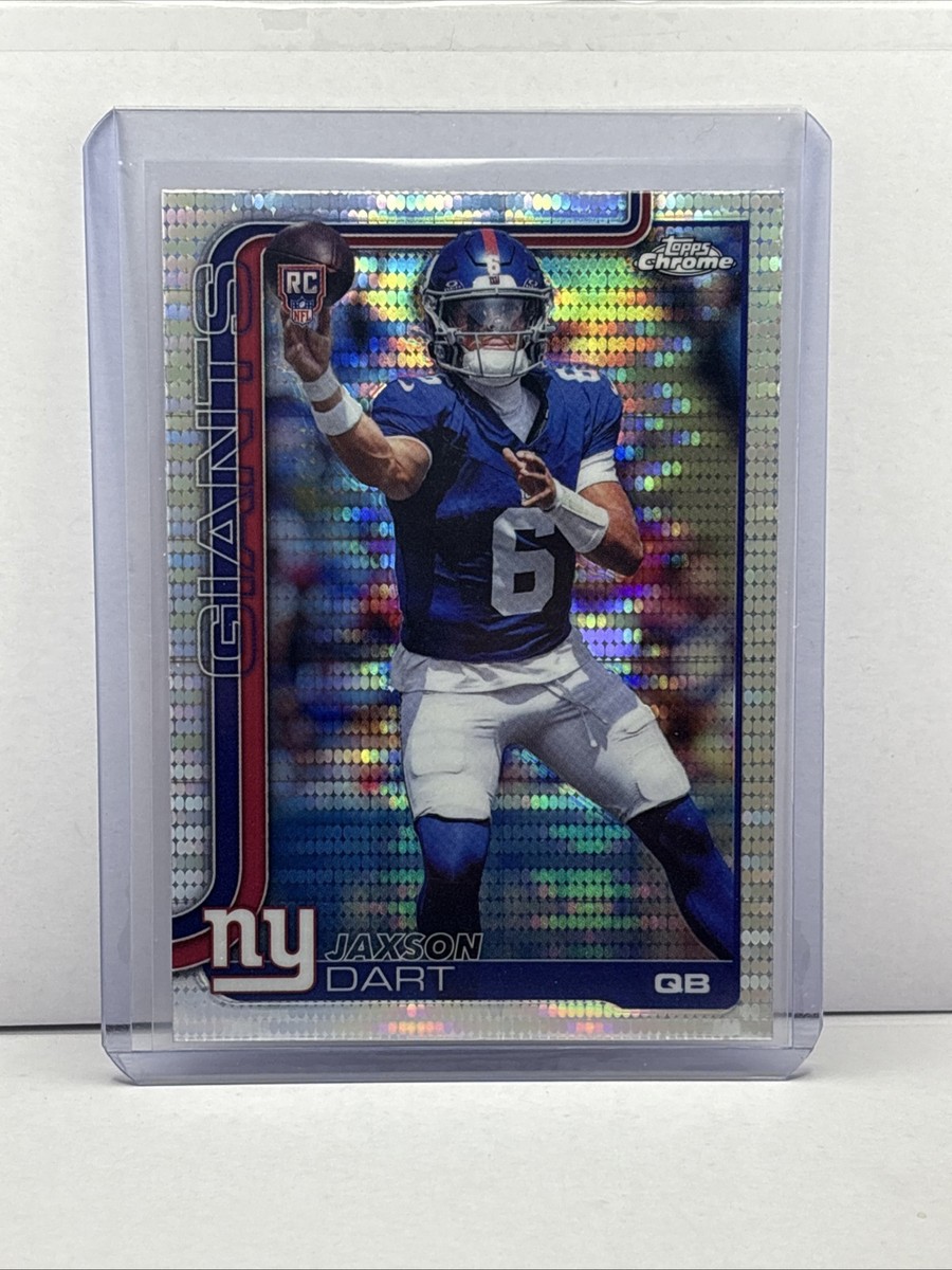 2025 Topps Chrome (RC) Jaxson Dart Pulsar Refractor #306 New York 