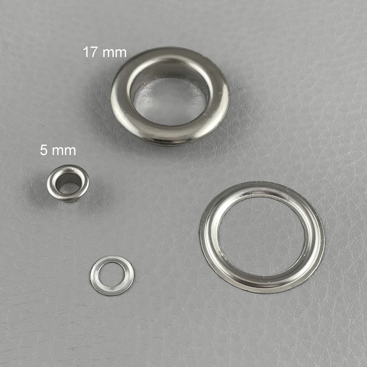 Œillets Et Rondelles En Fer - Lot De 14, Diamètre Intérieur 40 Mm, Finition Argenté - Pour Cuir, Toile, Sacs, Travaux Manuels - 7