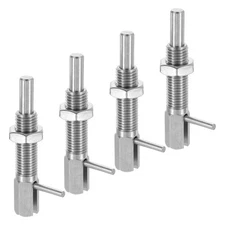 4Pcs Retractable Indexing Plunger Pin Stainless M16 Spring Plunger with Nut