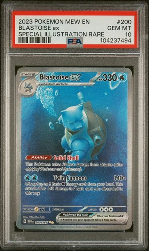PSA 10 💎Blastoise EX 200/165 Secret Illustration Rare 151 Pokemon Card