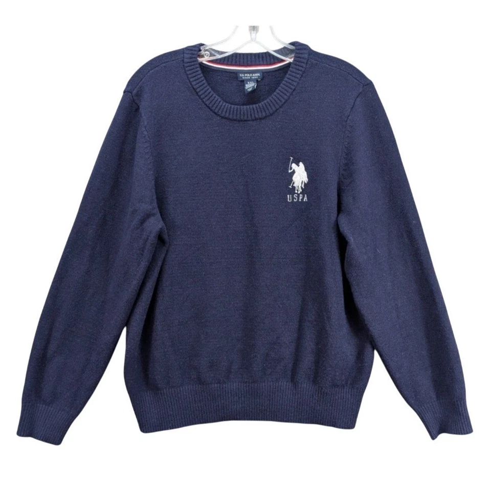 U.S. Polo Assn. Suéter Cuello Redondo Mujer 2XL Azul Marino Manga Larga Pullover Logo Foto 2 de 4