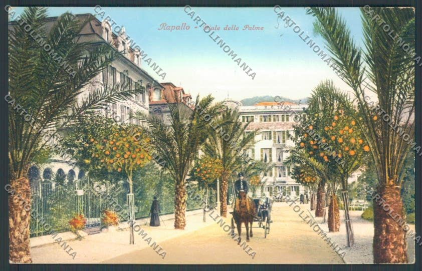 Genova Rapallo Carrozza ABRASA cartolina ZQ9099