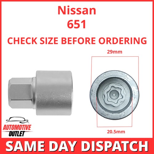 MASTER LOCKING WHEEL SECURITY NUT KEY 651 BOLT SOCKET REMOVER FOR NISSAN
