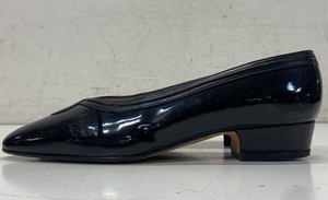 Silvia Florentina Black Patent Leather Heels Pumps Women's Sz 6
