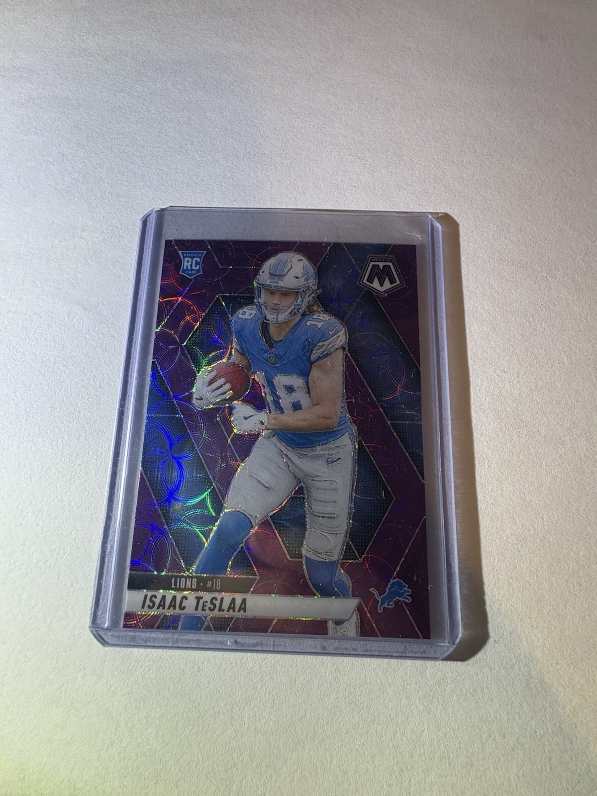 2025 Panini Mosaic Isaac TeSlaa PURPLE SCOPE #319 RC Lions