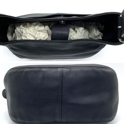 Vintage Coach 4138 Shoulder Bag Leather Black From Japan
