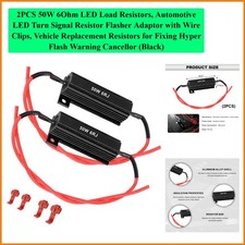 2pcs Automotive Led Turn Signal Resistor Flasher Adaptor With Wire Clips V... 2pcs Automotive Led Turn Signal Resistor Flasher Adaptor With Wire Clips V...