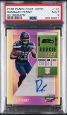 2018 CONTENDERS OPTIC AUTO #110 RASHAAD PENNY PSA 9