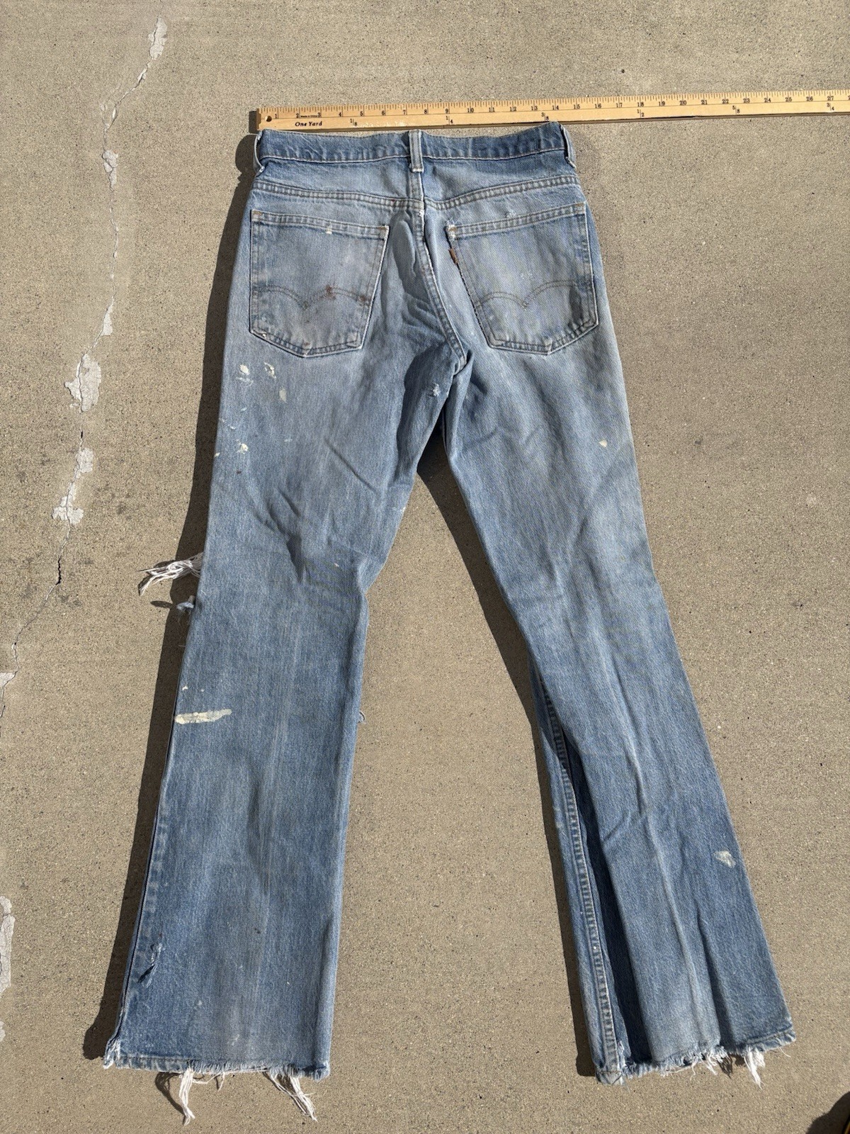 Vintage Levi's 517 Jeans Mens 29x32 Orange Tab Rare Flare MADE IN USA 70s Hippie image 7