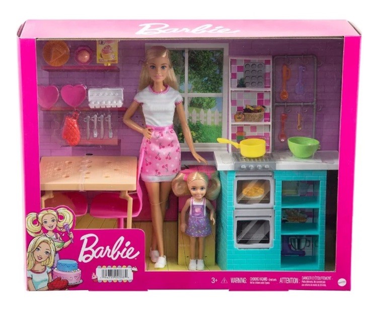 Barbie® Baking Kitchen Dolls and Accessories Playset sister Chelsea NIB