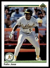 1990 Upper Deck Felix Jose Oakland Athletics #228