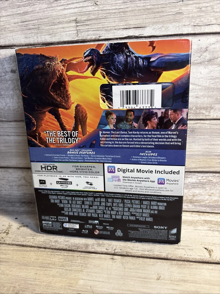 Venom: The Last Dance (4K Ultra HD + Blu-ray) W/Slipcover Ships Free No Digital - Image 4 of 4
