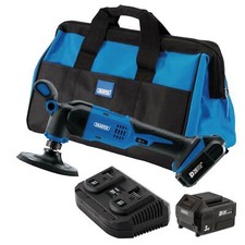 Image of Draper D20 20V Dual Action Polisher Kit, 125mm, 2 x 3.0Ah Batteries, 1 x Fast Ch