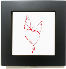 4X4 Picture Frames Black Solid Wood Frame Real Glass Panel on the Table the Wall