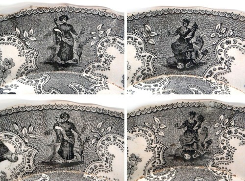RARA PASTA MORBIDA ANTICA INGLESE HIST STAFFORDSHIRE NAPOLEON PRIMI 19 ° C 8" PLT - Foto 11 di 12
