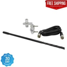 Mirror Mount Fiberglass CB Antenna Kit in Black, 3 Ft.