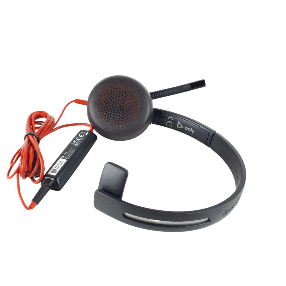 Plantronics Poly C5210T Mono Headset W/C5200 USB-C Adapter Lot of 5 E6127 - Image 3 of 4