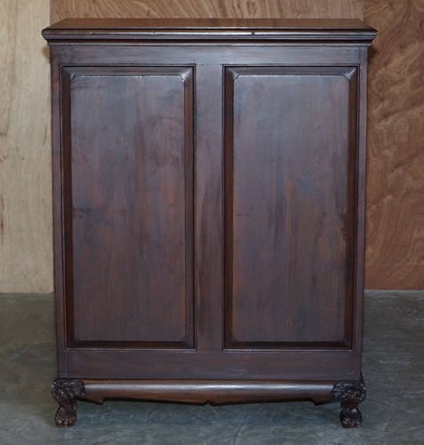 PAIR OF HEAVILY CARVED VINTAGE INDIAN ROSEWOOD CHESTS OF DRAWERS PART SUITE - Picture 9 of 12