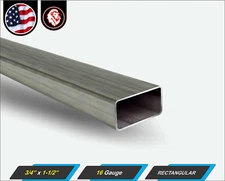 3/4" x 1-1/2" Rectangular Tube - Mild Steel - 16 gauge - ERW - 11" inch Long