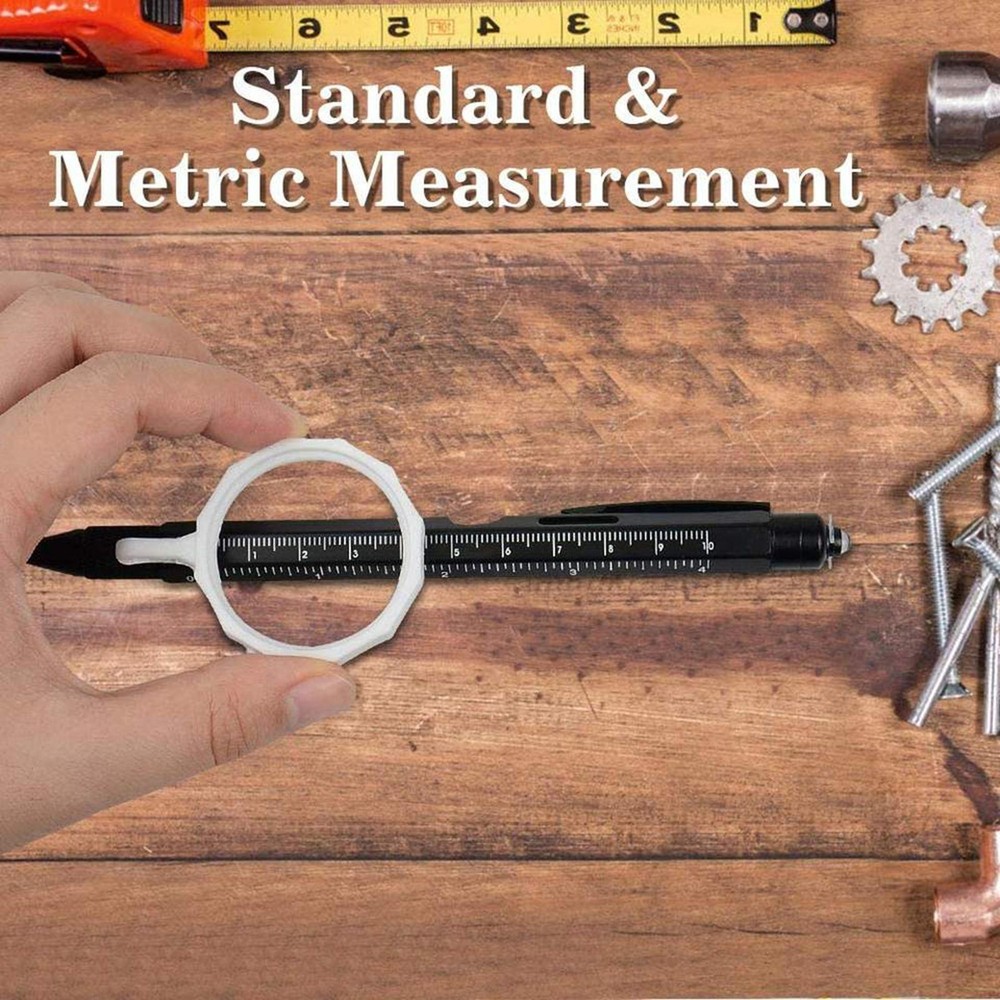 9-in-1 Multi Tool Pen with LED Light, Touch Screen Tip & Bottle Opener