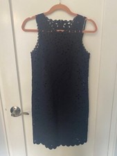 j crew sheath dress navy blue