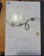 New Wondershop 25ct LED C9 Christmas String Lights Warm White