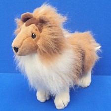 IKEA HUND COLLIE STOFFTIER 35 CM WEISS BRAUN DOG KUSCHELTIER PLÜSCHTIER LASSIE