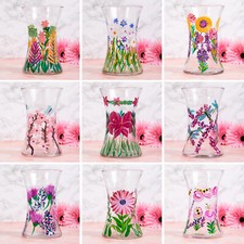 Hand Painted Glass Vase Flower Vases Table Centerpiece Home Wedding Decoration