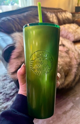Starbucks Holiday 2023 New Green Shine Stainless Steel Venti 24oz Tumbler - 第 2/10 張圖片