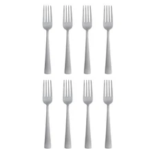 Oneida Zinc Everyday Flatware Dinner Forks, Set of 8, 18/0  Assorted Styles 