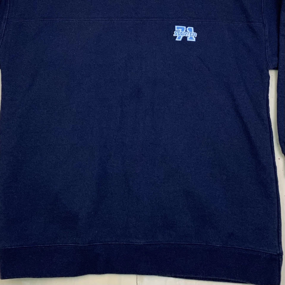STARTER - Sudadera De Colección Años 90 Azul Marino Cuello Redondo, Niños XL 16/18 Hombres Adultos Pequeña Foto 3 de 4