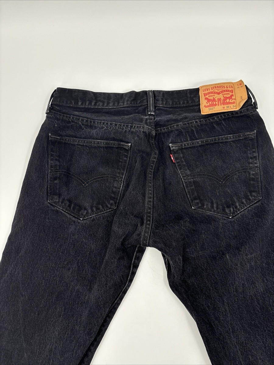 Levi Strauss & Co. リーバイス　501 W36 L34 Levi Strauss 501 Mens Jeans W36 L34 Straight Fit Black | eBay