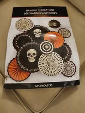 Halloween Paper Diecut Honeycomb Tissue Hanging Decorations 15 Count Amscan NEW