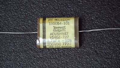 Acushnet Acu-Cap V146Z-727 ITT Telecom 131054-101 2.7uF 200v 10% Film Capacitor