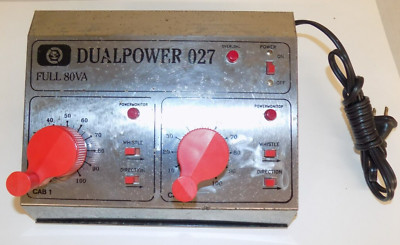 MRC Dualpower O27 DUAL Train Transformer Layout Ready FULL 80 VA Tested