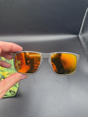 Oakley Toxic Blast Matte Dark Grey Fire Iridium Polarized Lenses OO9102-74
