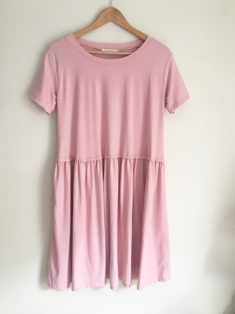 Entro light pink peplum dress Approx size L Large