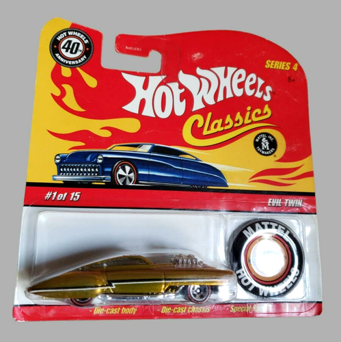 Hot Wheels Evil Twin Classics Series 4 2008 verde botón 40 aniversario 1:64 - Imagen 3 de 13