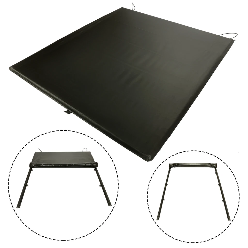 Cubierta Tonneau suave enrollable plataforma de camioneta de 6,5' para Chevy Silverado GMC Sierra 1988-07 Foto 2 de 4