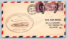 Dual Shoe Print Killer Cancel Daytona Beach Florida Land Speed Trials 1933 Cover