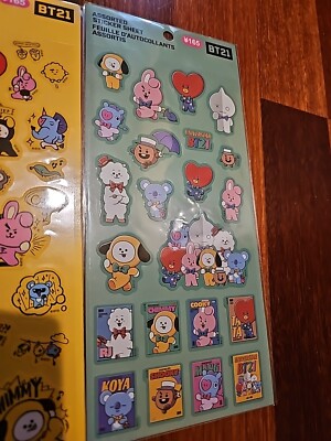 BTS BT21 x DAISO JAPAN 3pc Sticker Set KPOP TA TA SHOOKY
