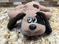 1985 Pound Puppies Tonka Large Tan Brown Dog Plush Puppy Toy 8  Inch Vintage