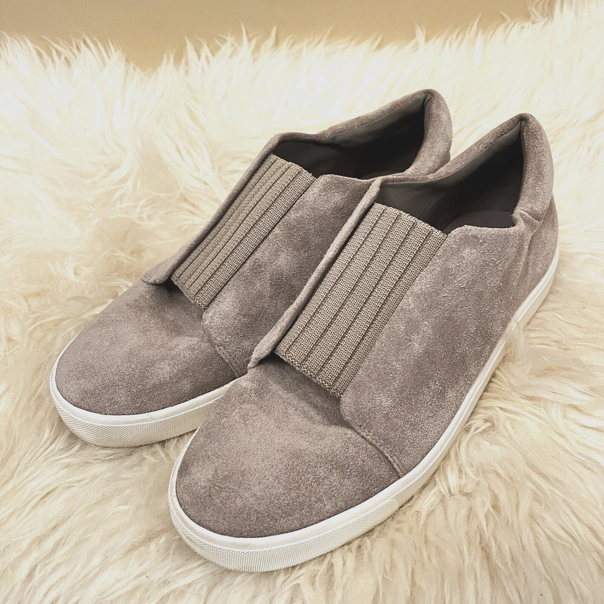 Vince Conway Slip On Suede Sneakers Shoes Trainers Gray Womens 7.5