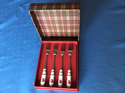 Laura Ashley Set Of 4 Cake Forks 