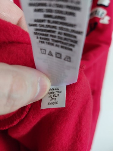 FELPA CON CAPPUCCIO AEROPOSTALE ROSSA 3XL/3TG CERNIERA COMPLETA XXXL NUOVA CON ETICHETTE - Foto 6 di 7