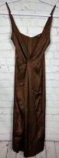 Forever 21 Contemporary bronze satin viscose midi length slip dress, sz XS, NWT