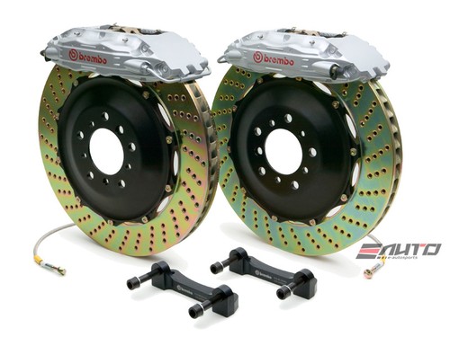Brembo 12-16 98ster (PCCB Eqpt) Fr GT BBK 6Pis Cast 380x32 2pc Rotor Slotted Type1-Yellow